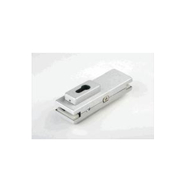 Cerradura de centro ULU520 herraje, tapa y cilindro, acero inoxidable