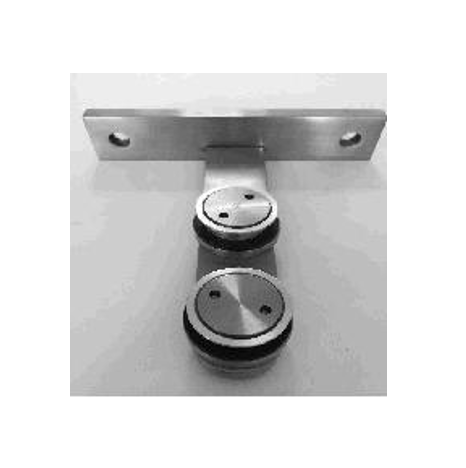 "Herraje Elite para colocacion panel de cristal para sistema automatico DORMA ES 68, acero inox 304"