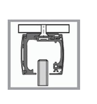 Kit de herrajes GEZE Levolan 120 para instalacion a TECHO