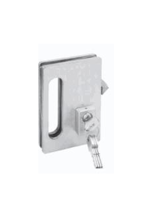 Cerradura para cancel Plegable con herrajes acero inox