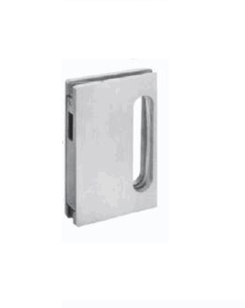 Contra cerradura para cristal para cancel Plegable con herrajes acero inox