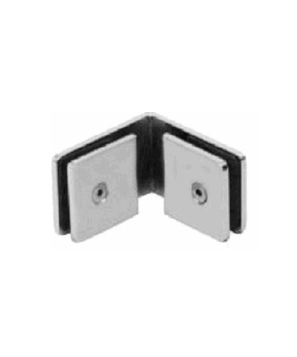 "Clip Num.3 Premium 90 grados Cristal Cristal, 50x50mm, Niquel Satinado"