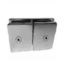 "Clip Num.6 Premium Cristal-Cristal 180 grados, 50x50mm, Cromo Brillante"