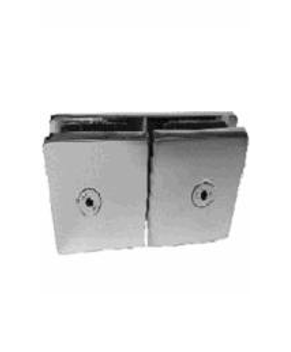 "Clip Num.6 Premium Cristal-Cristal 180 grados, 50x50mm, Niquel Satinado"