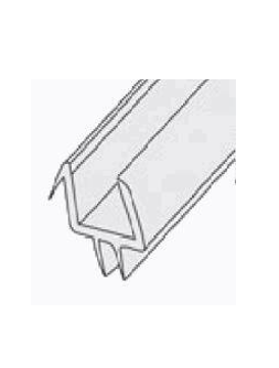 Vinil botaguas aleta larga con sello al piso para cristal 10mm L  2.5mts