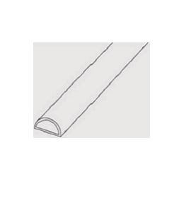 "Vinil media luna para canto de cristal 8x5mm L  3 mts, con adhesivo"
