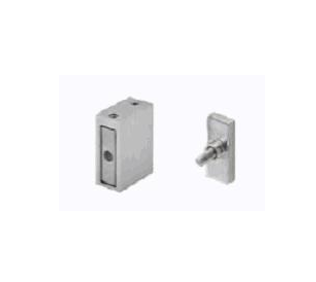 "Conector para cristal fijo a 90 grados cancel Aquatech, acero inox. Satinado"
