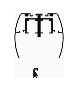 Perfiles Horz Glass Def. Inoxidable Mate Mts.