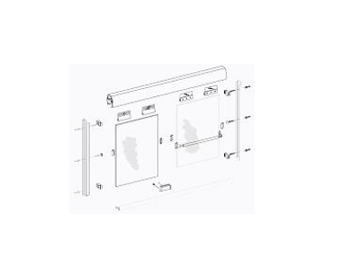 Canc.Corr.Glass Light 1.20x2.00m Brillante con toallero
