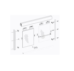 Canc.Corr.Glass Light 1.20x2.00m Mate con toallero