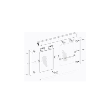 Canc.Corr.Glass Light 1.20x2.00m Inox. Brillante con toallero