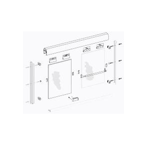Canc.Corr.Glass Light 1.20x2.00m Blanco con toallero