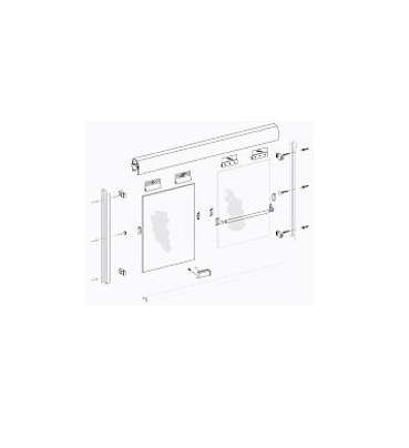 Canc.Corr.Glass Light 1.50x2.00m Brillante con toallero