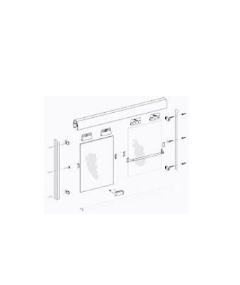 Canc.Corr.Glass Light 1.50x2.00m Mate con toallero