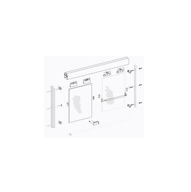 Canc.Corr.Glass Light 1.50x2.00m Inox. Mate con toallero
