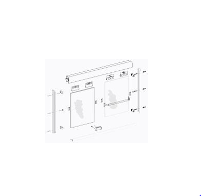 Canc.Corr.Glass Light 1.50x2.00m Inox. Brillante con toallero
