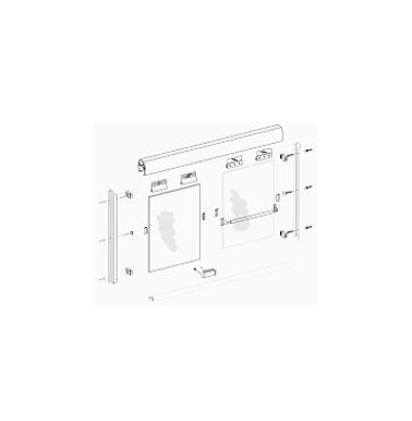 Canc.Corr.Glass Light 1.50x2.00m Blanco con toallero