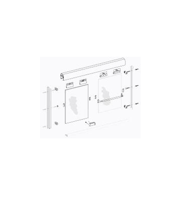 Canc.Corr.Glass Light 2.00x2.00m Brillante con toallero