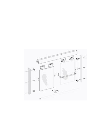 Canc.Corr.Glass Light 2.00x2.00m Negro con toallero