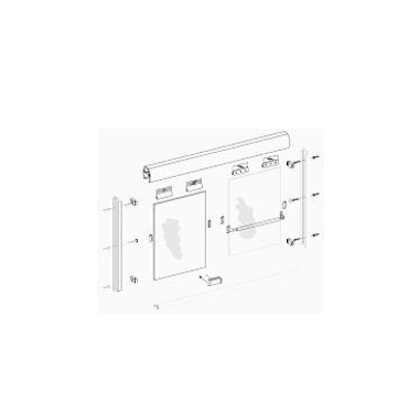Canc.Corr.Glass Light 2.00x2.00m Inox. Brillante con toallero
