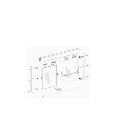 Canc.Corr.Glass Light 2.00x2.00m Blanco con toallero