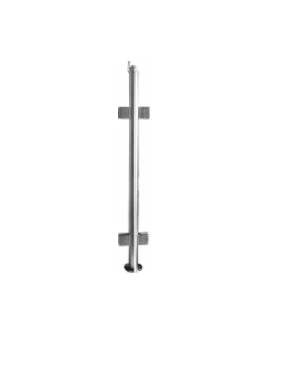 Barandal Tipo Poste Redondo de 2  con 4 conectores a 90 grados acero inoxidable