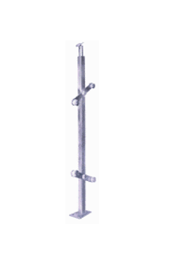 Barandal Tipo Poste Triangular Simple Acero Inox. 304