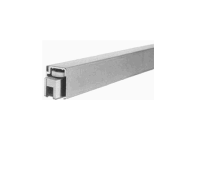 "Riel superior Elite Corredizo, 2 mts, riel de aluminio y tapa de acero inox"