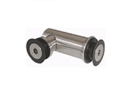 Conector Tipo Pipa 90 grados Cristal-Cristal Acero Inox 304