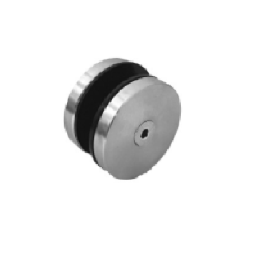 "Conector C-C 180¦ sin saque (cristal 9.5-12.7 mm), acero inox 304 Negro Mate"