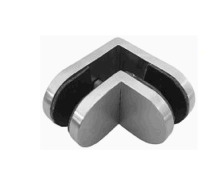 "Conector C-C 90 grados sin saque  cristal 9.5 mm , acero inox 304"