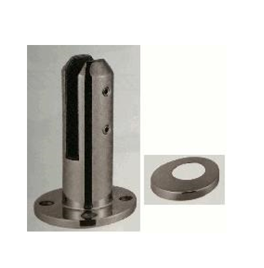 Soporte para barandal de cristal sin saque Ac. Inoxidable 316 Satinado