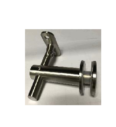 "Soporte Escuadra para cristal, ajustable p-barandal tubo de 2  Ac Inox 304"