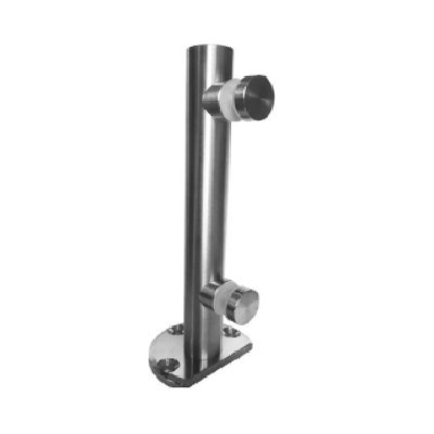 Miniposte Elite de 250mm Ac. Inox. 304 con brida Negro Mate