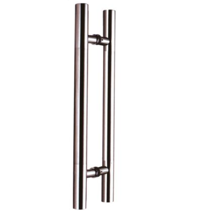 Jaladera Tipo  H  450mm. Diam. 25mm. Ac. Inox. Negro Mate