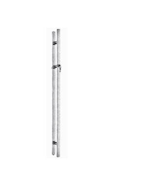 Jaladera Tipo  H  con Cerr. Cuadrada 1237mm 38x25 mm. Ace. Inox.