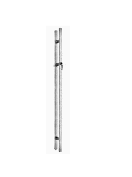 Jaladera Tipo  H  con Cerr. Cuadrada 1500mm. 38x25 mm. Ace. Inox.