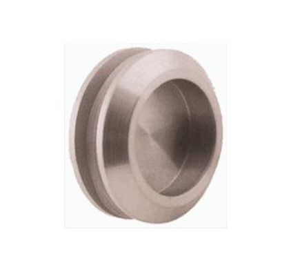 Jaladera Plana Redonda para cancel corredizo acero inox.