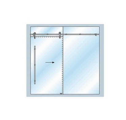 Kit Elite Sistema Corredizo con tapas Para Muro-Cristal 3mts