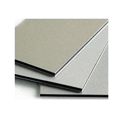 "Panel Alum-Compuesto 1.30x3.50 Mts. 4mm 0.40AL, PVDF Silver Metalic"