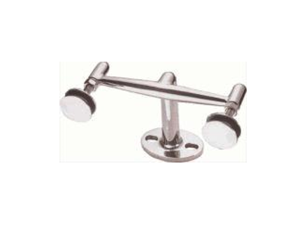 Ancla doble muro cristal para Marquesina acero inox 304