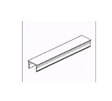 "Perfil para cubierta de panel fijo Geze Levolan, aluminio natural mate, tramo corte x metro"