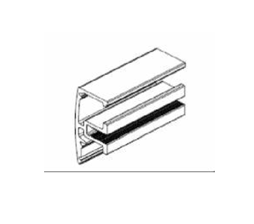 "Perfil para panel fijo o p/fijacion a cristal Geze Levolan, aluminio nat mate, tramo corte x metro"
