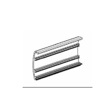 "Perfil tapa trasero para riel Geze Levolan, aluminio natural mate, tramo corte x metro"