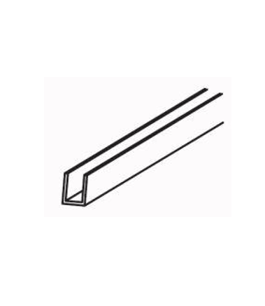 Guia Inferior Para Sistema Spazio Lateral Tramo Corte x metro Natural Mate