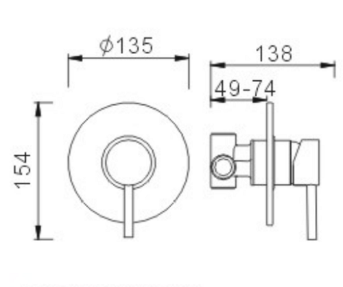 MONOMANDO PARA REGADERA DE PALITO - Ideas Home