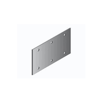 Placa de extension de 300mm x 170mm x 1-4  con 6 barrenos aluminio anodizado natural mate