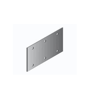 Placa de extension de 400mm x 170mm x 1-4  con 6 barrenos aluminio anodizado natural mate