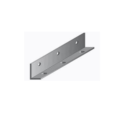 Angulo de aluminio 1-4  de 3 x2 x400mm con 3 barrenos anodizado natural mate