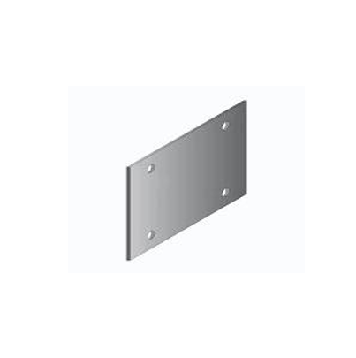 Placa de extension de 250mm x 175mm x 1-4  con 4 barrenos aluminio anodizado natural mate